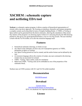 XSCHEM PDF Manual