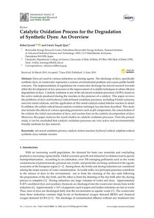 Catalytic Oxidation Process for the Degradation of Synthetic Dyes: an Overview