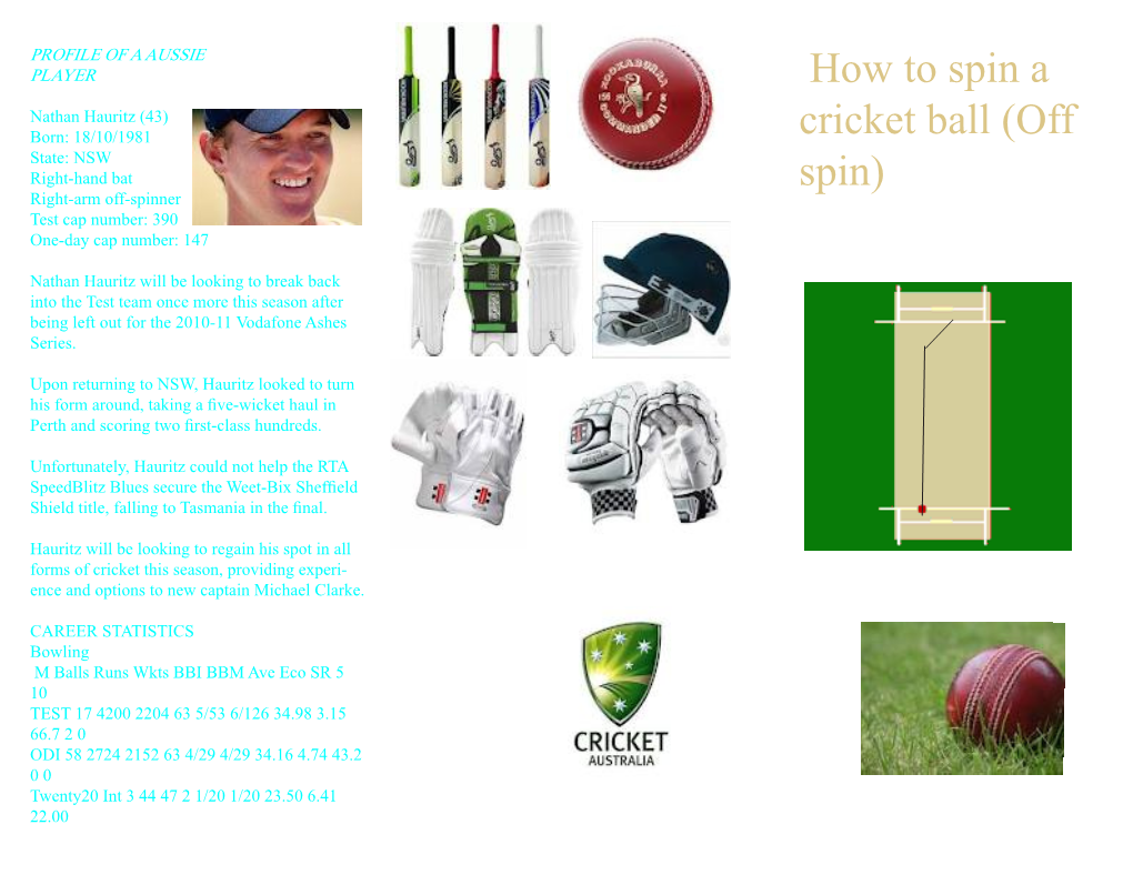 How to Spin a Cricket Ball
