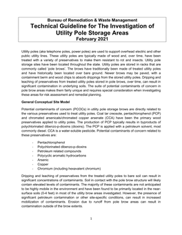 Technical Guideline for the Investigation of Utility Pole Storage Areas February 2021
