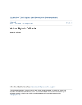 Victims' Rights in California