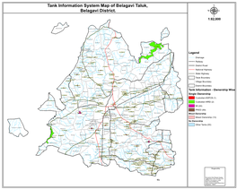 Tank Information System Map of Belagavi Taluk, Belagavi District. Μ 1:82,800