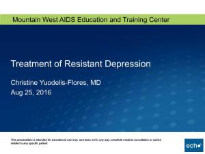 Treatment of Resistant Depression
