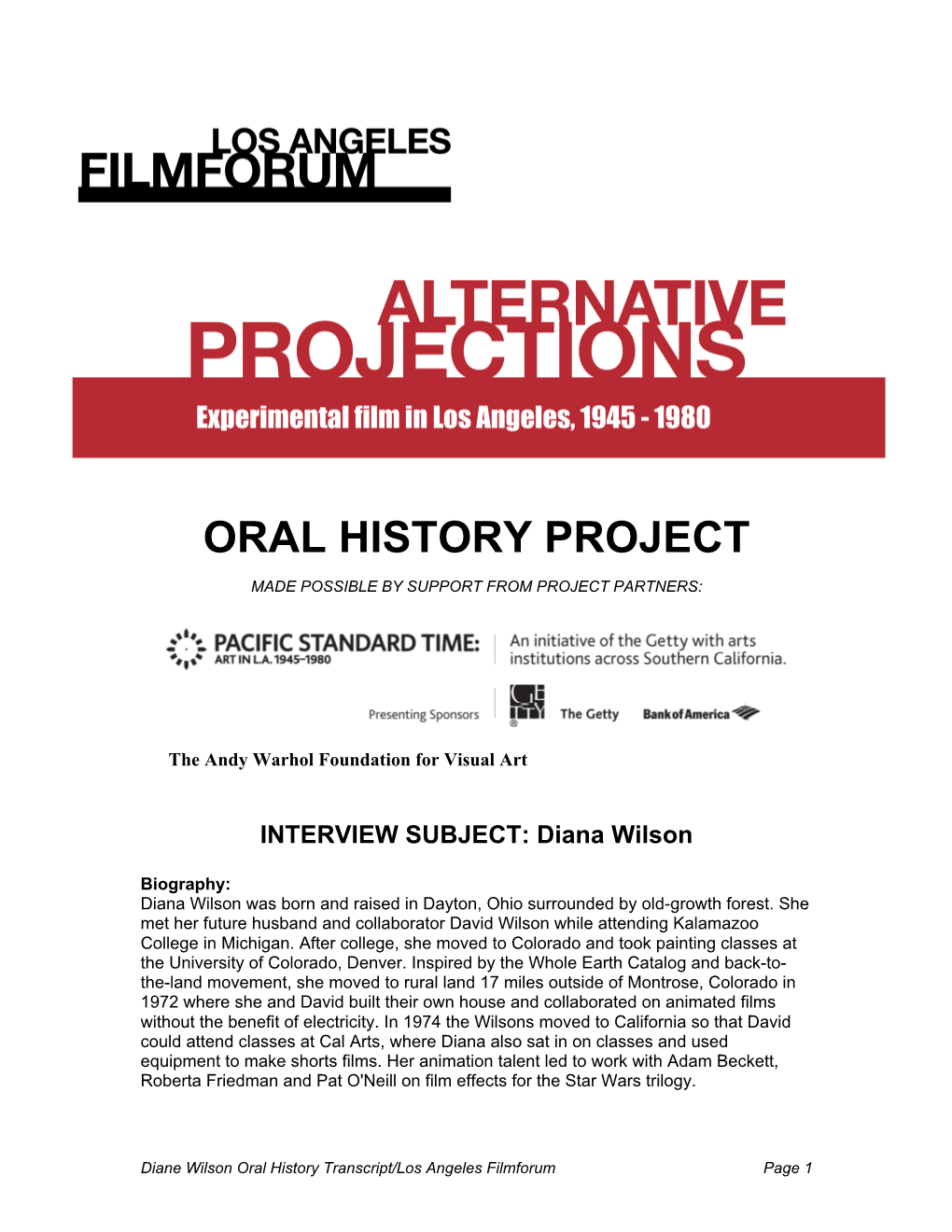 Oral History Project