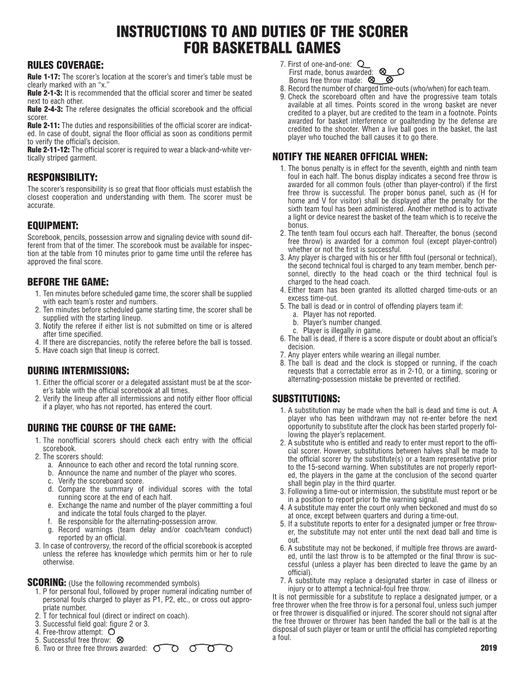 instructions-to-and-duties-of-the-scorer-for-basketball-games-rules