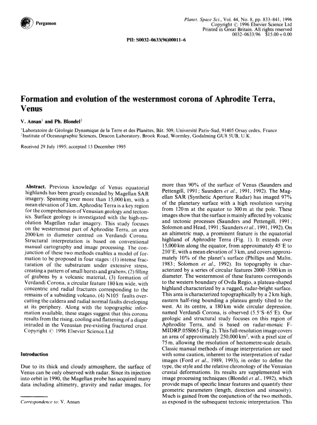 Formation and Evolution of the Westernmost Corona of Aphrodite Terra, Venus