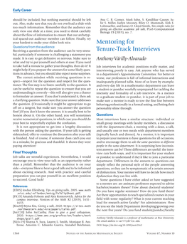 6. Mentoring for Tenure-Track Interviews by Anthony Várilly