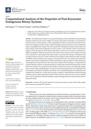 Computational Analysis of the Properties of Post-Keynesian Endogenous Money Systems