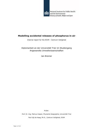Modelling Accidental Releases of Phosphorus in Air