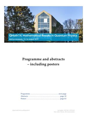 QMATH14: Mathematical Results in Quamtum Physics – Abstracts