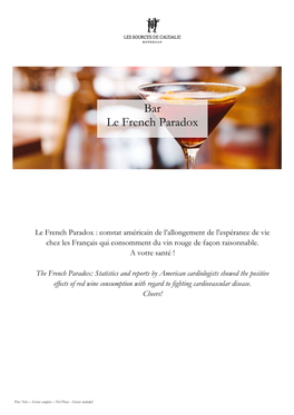 Bar Le French Paradox