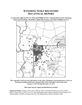 2015 Wyoming Gray Wolf Population Monitoring and Management