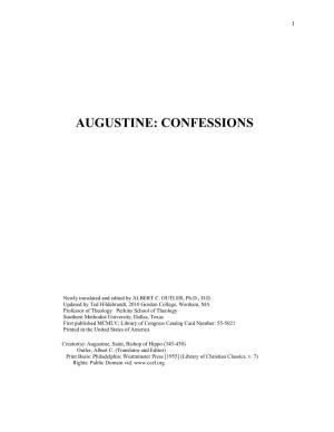 Confessions, by Augustine
