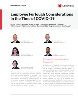 Employee Furlough Considerations in the Time of COVID-19