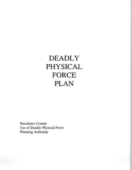 Deadly Physical Force Plan