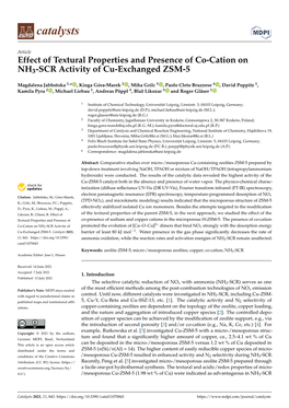 Effect of Textural Properties and Presence of Co-Cation on NH3-SCR Activity of Cu-Exchanged ZSM-5