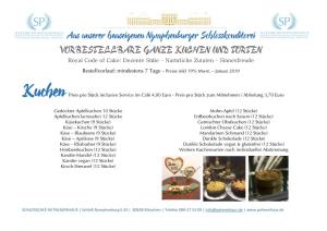 Kuchen & Torten Der Nymphenburger Schlosskonditorei