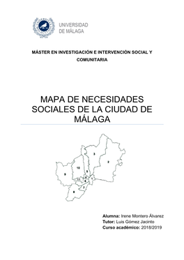 Mapa De Necesidades Sociales De La Ciudad De Málaga
