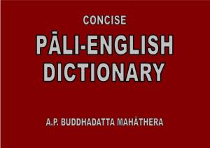 Concise Pāli-English Dictionary