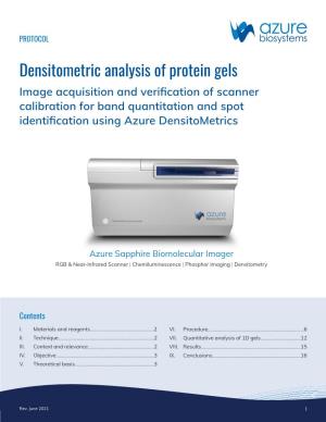 Densitometric Analysis of Protein Gels
