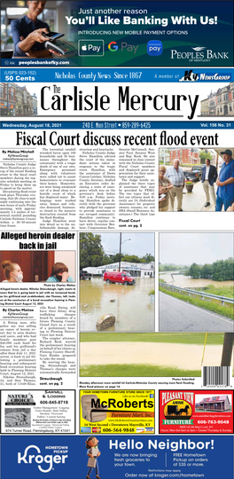 Fiscal Court Discuss Recent Flood Event