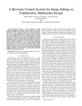 A Revision Control System for Image Editing in Collaborative Multimedia