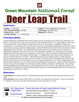 Deer Leap Recreation Opportunity Guide