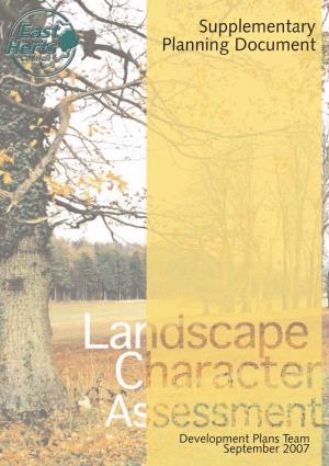 Landscape Character Assessment ACKNOWLEDGEMENTS