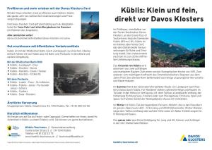 Küblis: Klein Und Fein, Direkt Vor Davos Klosters