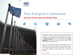 New European Commission Overview of Nominations by Member State