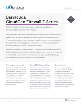 Barracuda Cloudgen Firewall F-Series