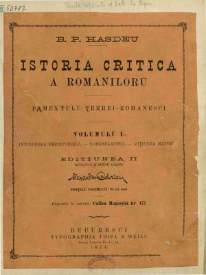 Istoria Critica a Romanilortj