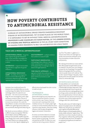 How Poverty Contributes to Antimicrobial Resistance