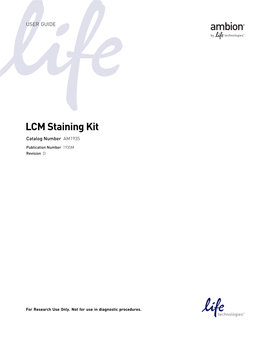 LCM Staining Kit Catalog Number AM1935