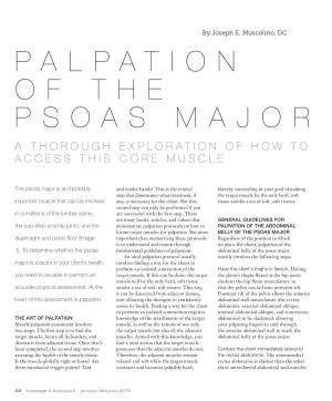 Palpation of the Psoas Major