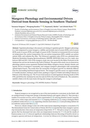 Mangrove Phenology and Environmental Drivers Derived from Remote Sensing in Southern Thailand