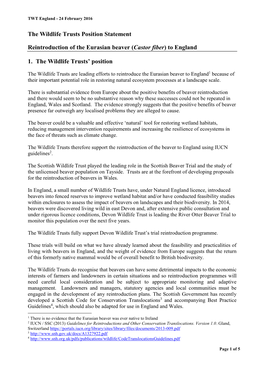 11C. TWT Beaver Position Statement , Item 10. PDF 183 KB
