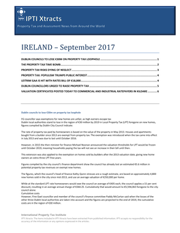 IRELAND – September 2017