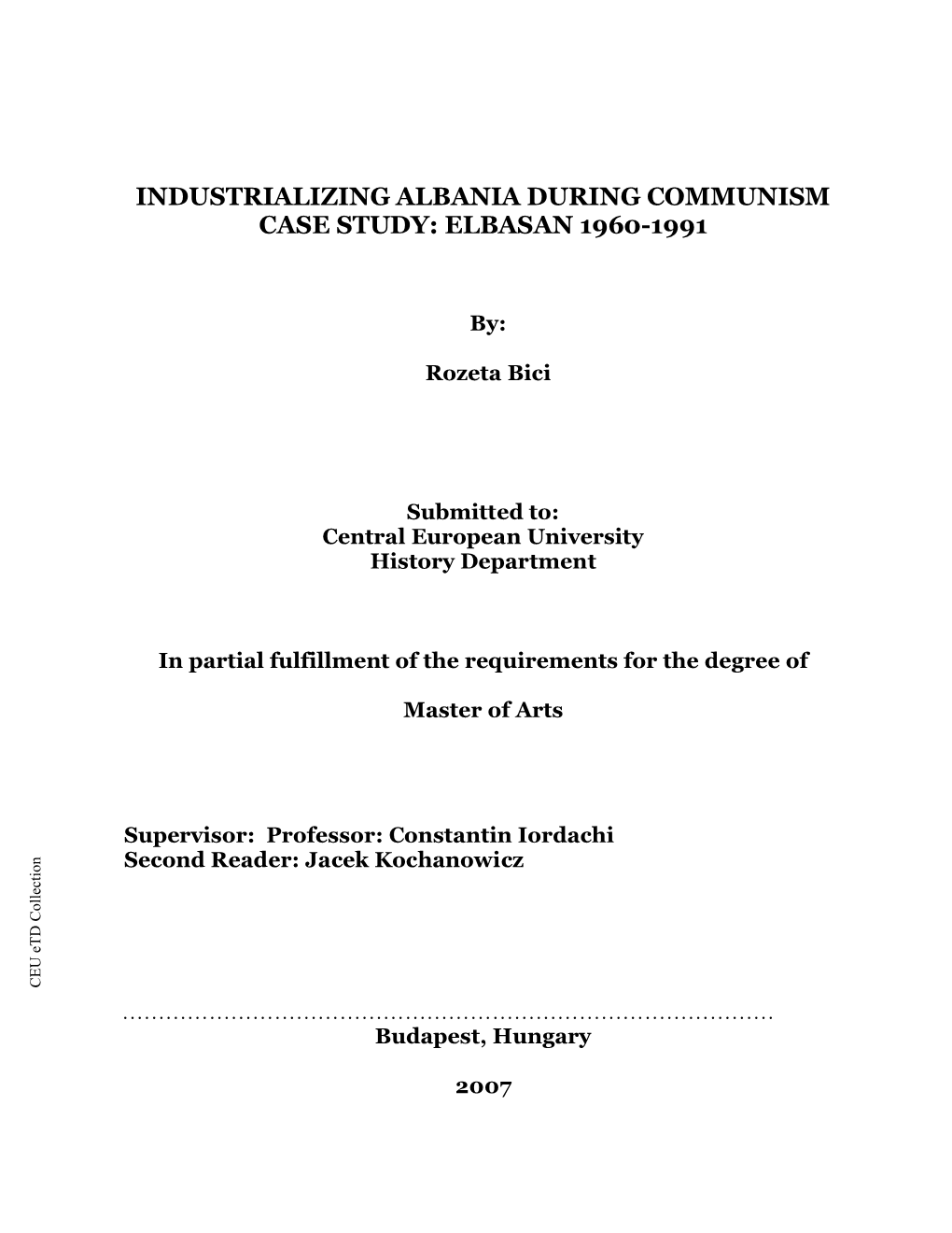 Industrializing Albania During Communism Case Study