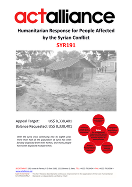 Appeals Syria Humanitarian Crisis-SYR191