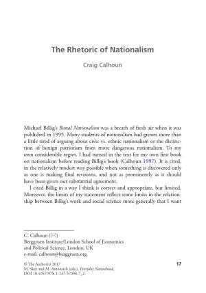 The Rhetoric of Nationalism