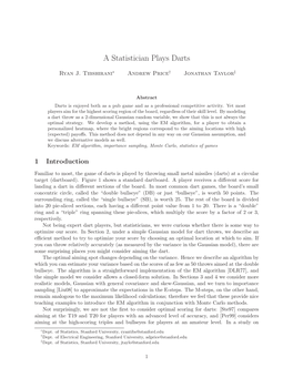 A Statistician Plays Darts