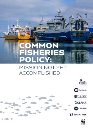 Common Fisheries Policy: Mission Not Yet Accomplished