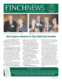 2010 Cosgrave Honoree in Class with Finch Founder