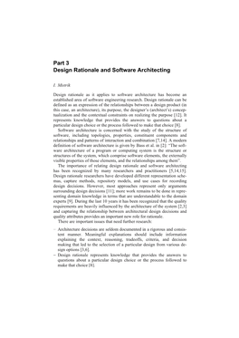 Part 3 Design Rationale and Software Architecting