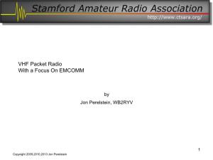 VHF Packet Radio with a Focus on EMCOMM