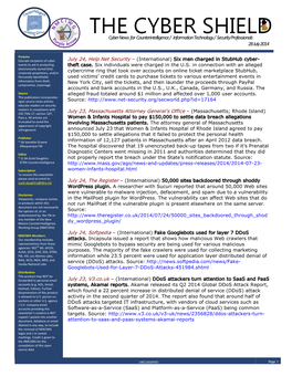 Cyber News for Counterintelligence / Information Technology / Security Professionals 2528 July 2014