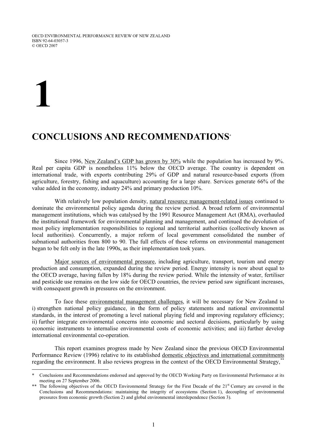 Conclusions and Recommendations*