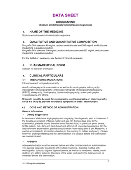 Urografin Data Sheet