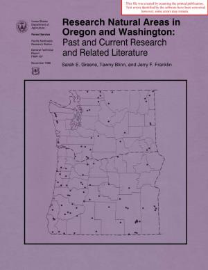 Research Natural Areas in Oregon And